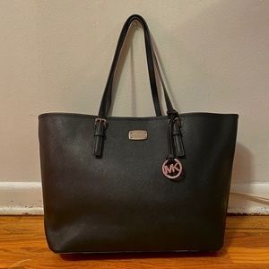 michael khors large jet set tote black